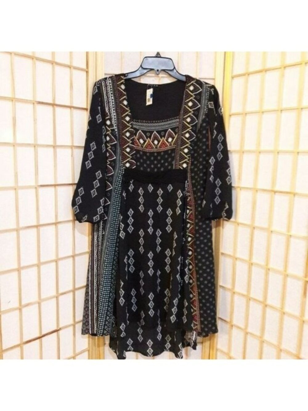 NWT Sami & Jo Hi Low Tie Back Boho Hippie Dress S